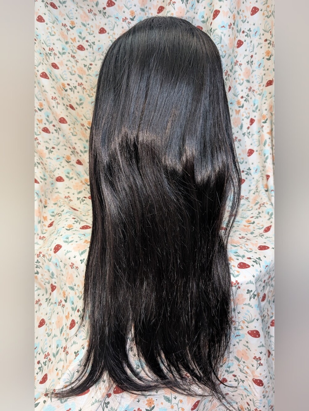NWT OQ Hair 20" Straight Human Hair Half Wig Glueless Drawstring